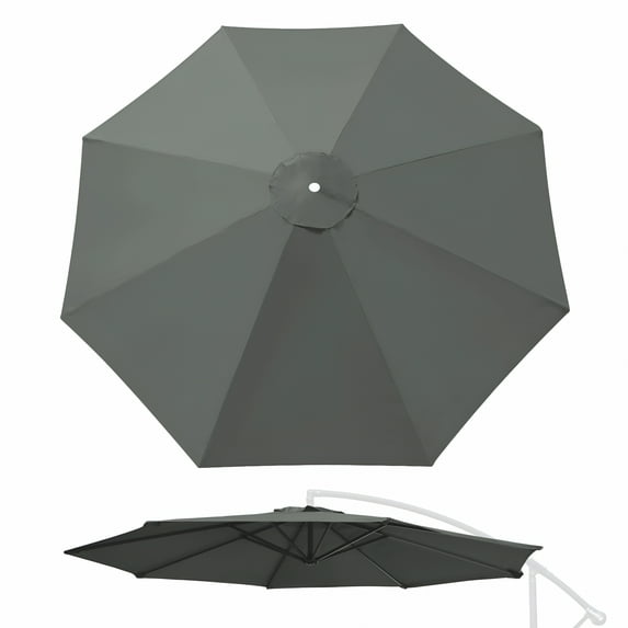 MISSMILE 10ft 8 Ribs Umbrella Canopy Replacement,for Cantilever Umbrella,Frame NOT Included