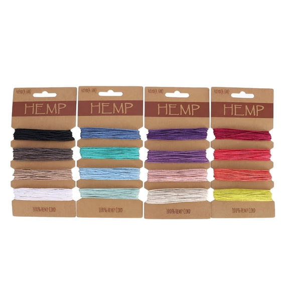 MISSMILE 16 Colors 1mm Wax Hemp Cord, Natural Twine String Rope for Handmade Jewelry, Bracelet Making, Macrame, and DIY Craft Projects (80 Yards)