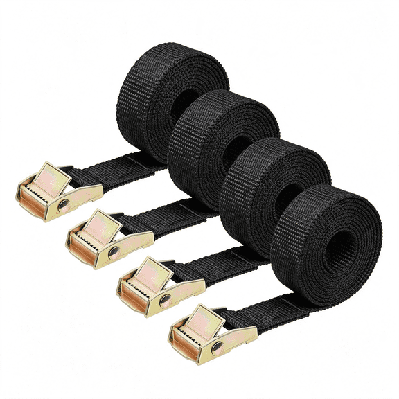 MISSMILE 1In X 5Ft Cam Tie Down Straps | Heavy Duty Lashing Cinch Straps with Metal S for Cargo, Kayak, Truck, Motorcycle, Luggage, Trailer Transport