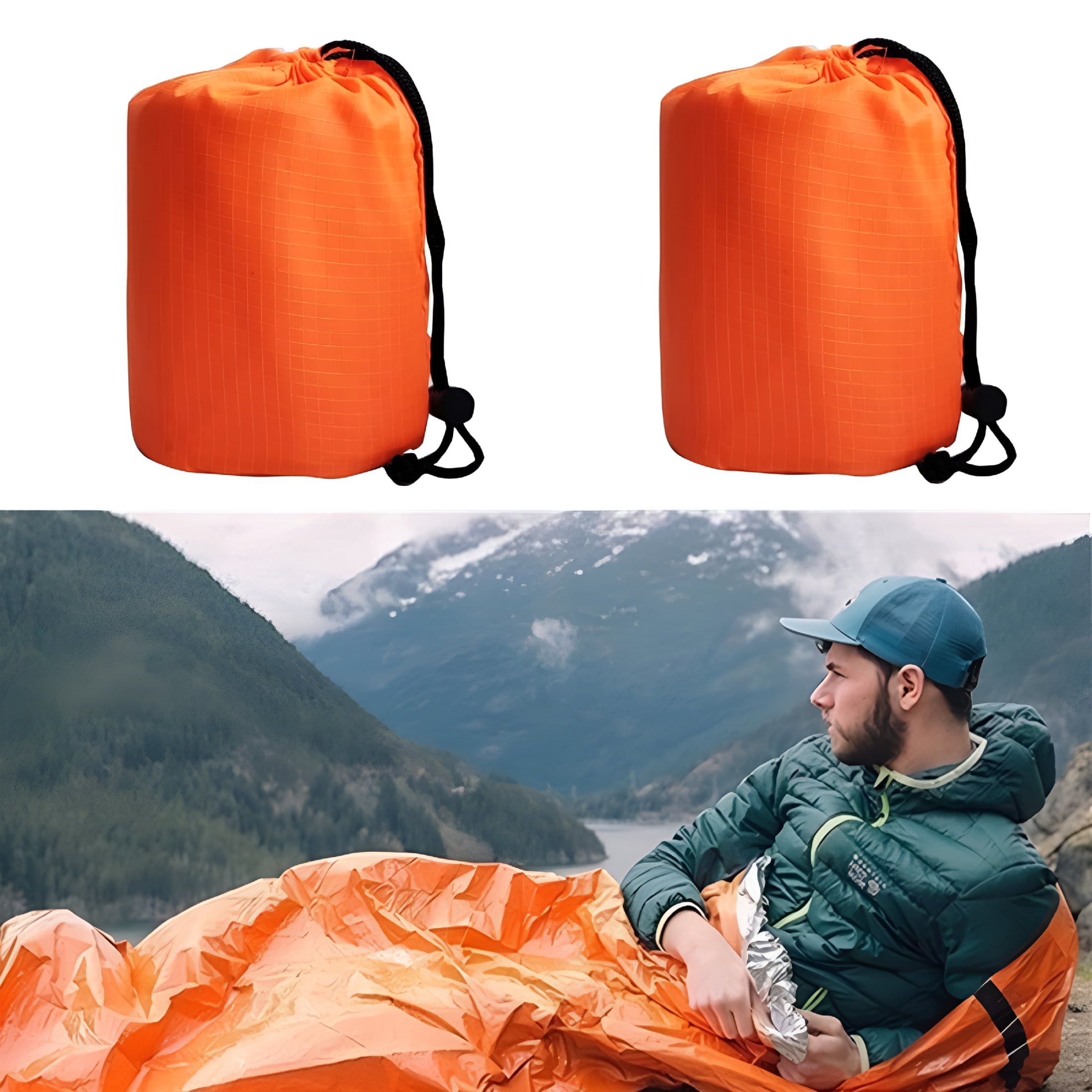 Portable Emergency Sleeping Bag – Lightweight Survival Blanket For Outdoor Rescue, Camping, Hiking