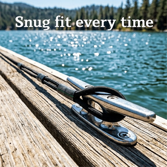 MISSMILE 2-Pack Stretch 'n Slide Bungee Dock Lines, Adjustable Multi-Loop Boat Dock Line for Docking and Rafting, Anchor Rope Boat Rope, Stretches to 7 ft