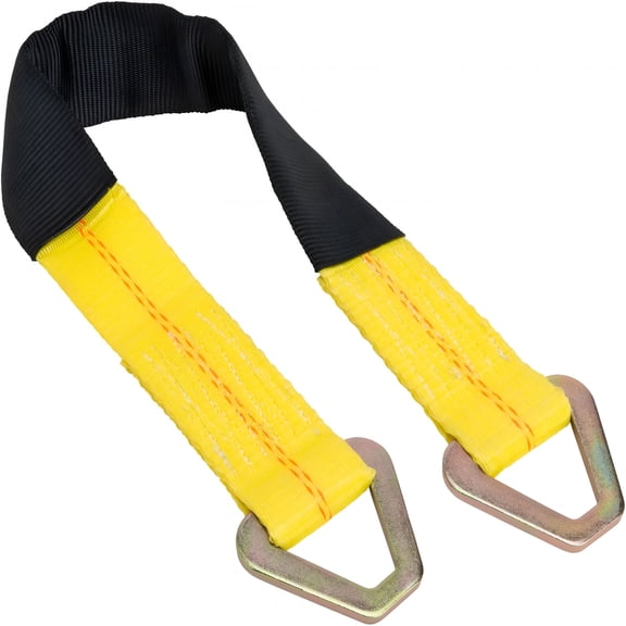 MISSMILE 2 x 24 Premium Axle Tie Down Strap with D Rings - 3,333 lbs. Working Load Limit and 10,000 lbs. Break Strength