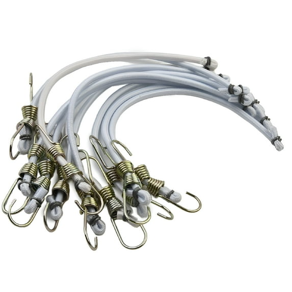 MISSMILE 20 Pack Latex Cord Heavy Duty Elastic Bungee Cord Hook Luggage
