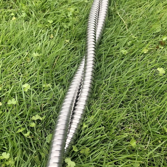 MISSMILE 2026 New 2Pcs Short Garden Hose 3Ft Stainless Steel Garden Hose with Female to Female Connector Leakproof Outdoor Flexible Water Hose 435Psi Max for Cleaning Pet Car Wall