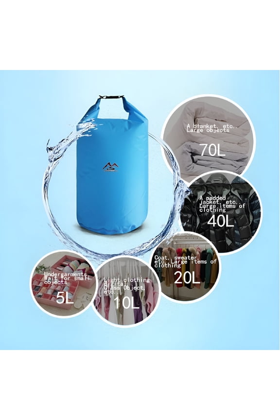 2026 New 5L/10L/20L/40L/70L Outdoor Dry Waterproof Bag, Dry Bag Sack Waterproof Floating Dry Gear Bags for Boating Fishing Rafting Swimming