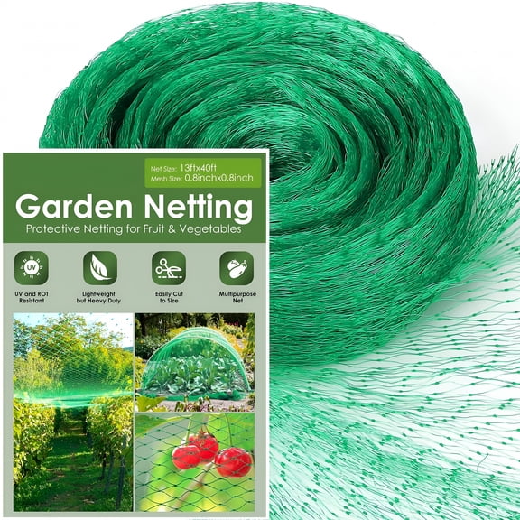 MISSMILE 2026 New 6' X 16' Bird Netting with Reusable Plastic Trellis Net for Garden Protection, Plant Safety, Bird Control, Vegetable Gardening, Outdoor Plant Care.