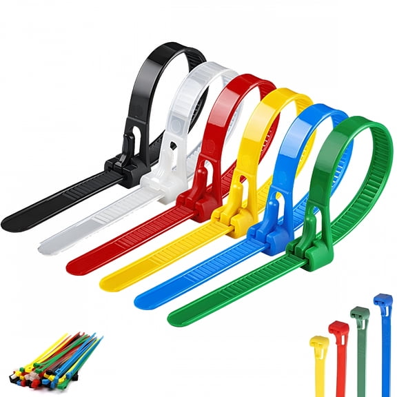 MISSMILE 2026 New Buckle Self-Locking Premium Nylon Cable Wire Ties,Self Locking Nylon Cable Ties,Self Locking Zip Ties,Adjustable Zip Ties Straps Fastening Loop Reusable Plastic Nylon Cable Ties