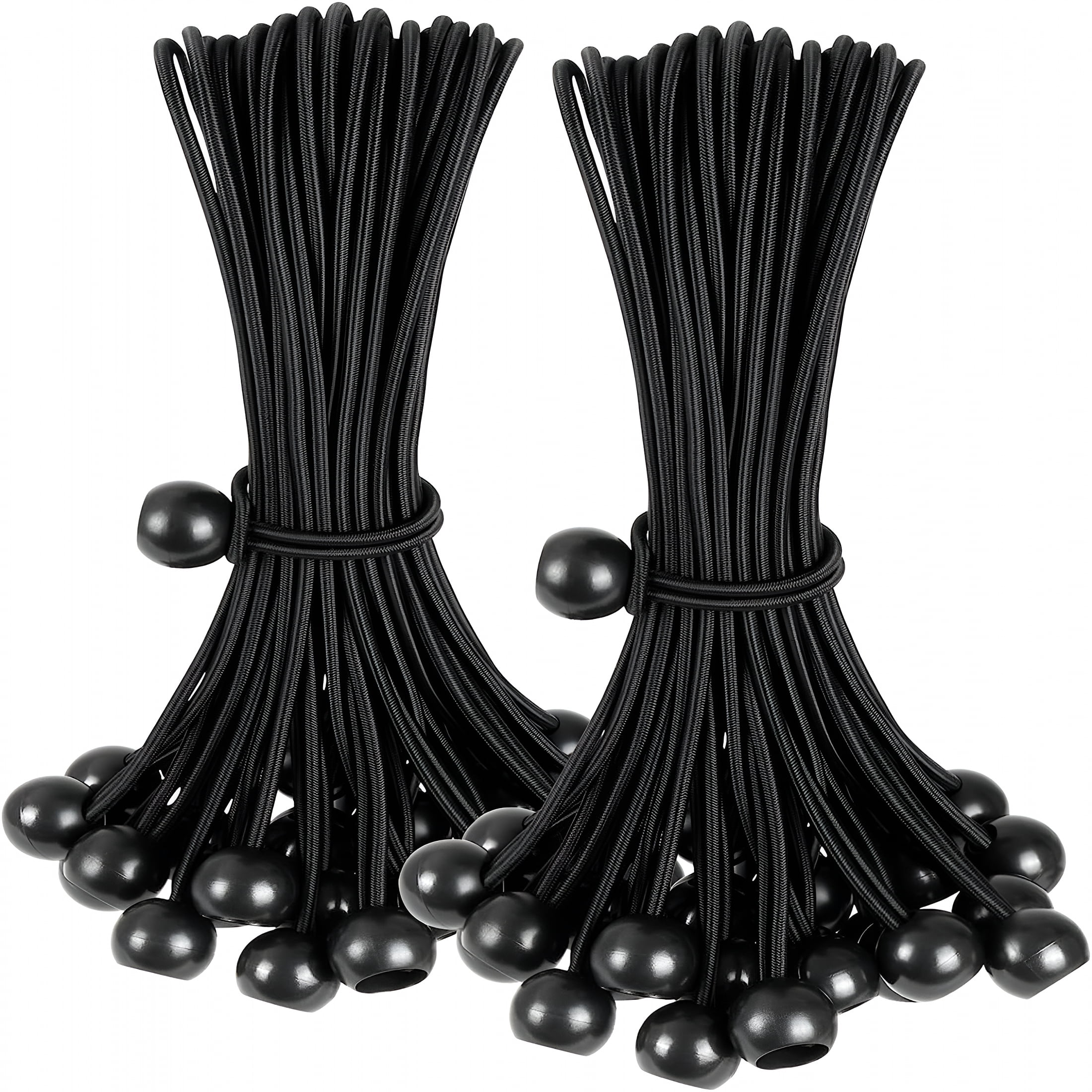 MISSMILE 2026 New Tarp Bungee Ball Cords 12 Inch,Heavy Duty Tarp Tie Down Ball for Outdoor Canopy,Tents,Cargo,Shelter,Gazebo for Camping,Boating,Gardening,Uv-Resistant (60 Pcs)