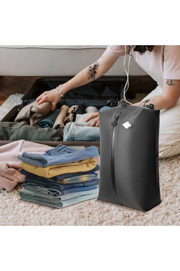 2026 New Travel Vacuum Bags, Vacuum Compression Bag, Reusable Vacuum Seal Packing Cubes for Suitcases and Backpack Space Saver, Vacuum Packing Cubes for Travel
