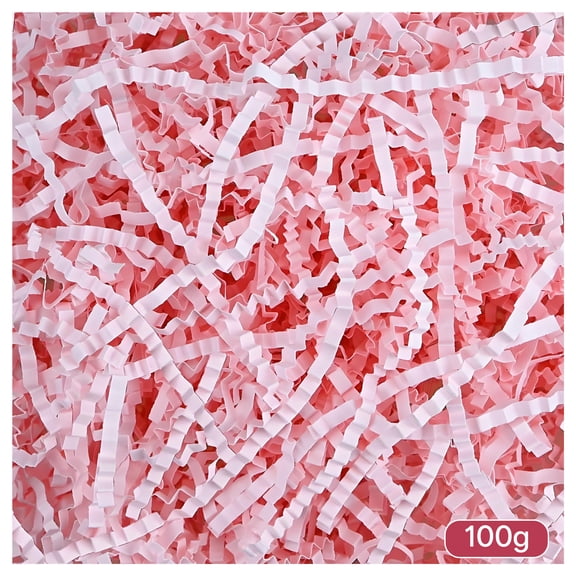 MISSMILE 3.53oz Basket Filler,Recyclable Processing Shredded Paper for Gift Baskets,Crinkle Paper Filler Box Filler for Gift Wrapping,Basket Filling,Wedding Decorations,pink