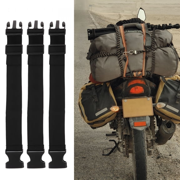 MISSMILE 3-Pack Black Heavy Duty Tie Down Straps with Quick Release Buckles for Cargo Lashing and Utility Securing