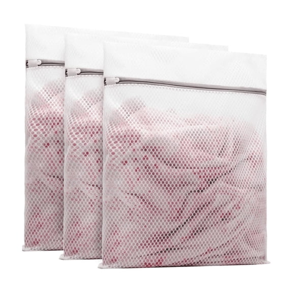MISSMILE 3 Pieces Laundry Bag for Delicates, Durable Mesh Laundry Bags with Zipper, Protective Laundry Bags Mesh Wash Bags for Machine Wash