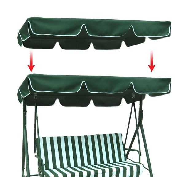 MISSMILE 300D Swing Top Cover Canopy Replacement Garden Outdoor 66x45 75x52 77"x43"