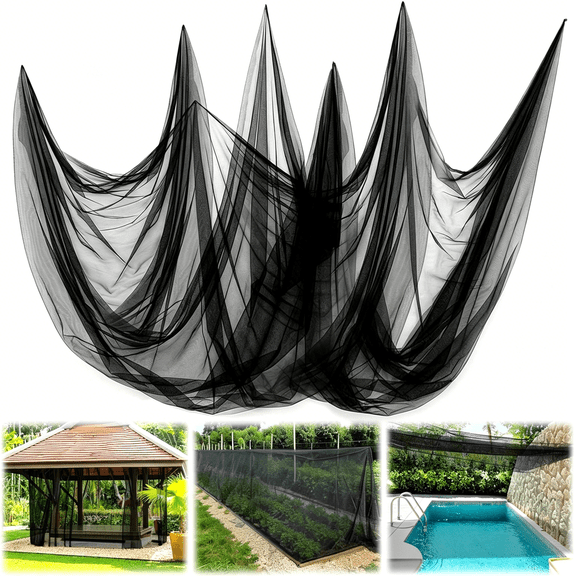 MISSMILE 40x10ft Patio Mosquito Netting Screen, Invisible Mesh for Garden Porch