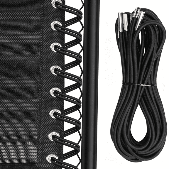 MISSMILE 4PCS Replacement Cord for Zero Gravity Chair, Universal Elastic Repair Cord for Recliners Replacement Laces Rope for Lounge, Bungee Beach Chair (Black)