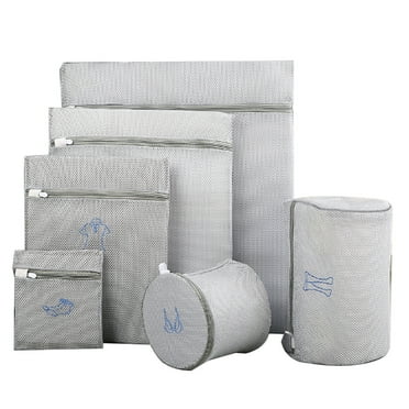 MISSMILE 4Pcs Laundry Bag,ABS Pull Zipper Laundry Basket for Travel,Machine-Washable Design Mesh Laundry Bags
