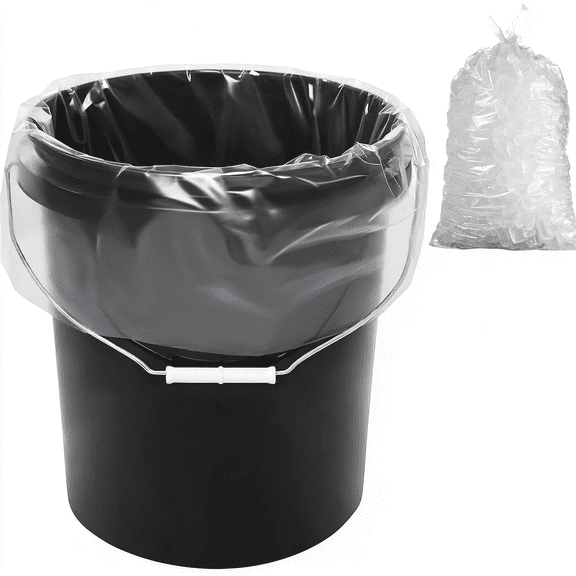 MISSMILE 5 Gallon Bucket Liner Bags, 4Mil 12Pcs 22X27.5Es(Excluding Bucket), Turkey Brine Bag Food Grade Bags for Marinading and Brining, Bpa Free, Extra Heavy Duty Leak Proof, Great for Food
