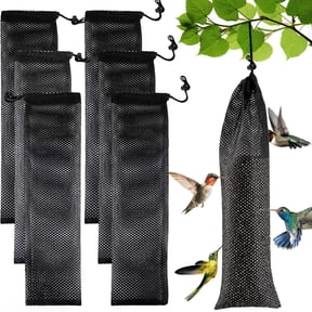 MISSMILE 6 Pcs Finch Sock Feeder for Outdoor,Thistle Seed Feeder Sacks,Wild Bird Food Supply Tools for Garden Yard Wild Finch Feeding(3.9"X 15.7",Black)