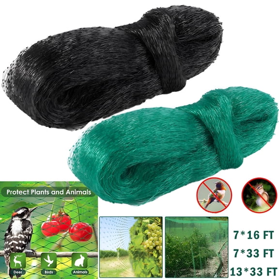 MISSMILE 7 x 16 Ft Bird Netting for Garden, Reusable Nylon Mesh to Protect Fruit Trees, Blueberries, and Vegetables from Birds and Pests