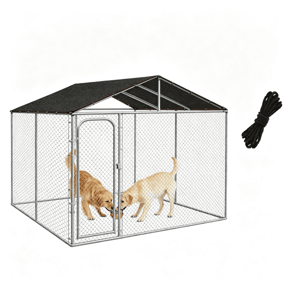 MISSMILE 95% High Density Dog Kennel Shade Cover - 10X10Ft Anti-Tear & Easy Setup Shade Cloth for Garden Outdoor Patio Greenhouse Balcony Chicken Coop Pet Crate
