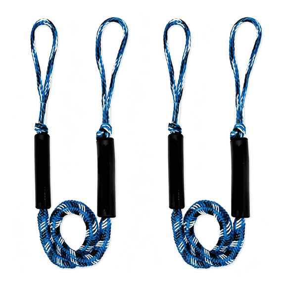 MISSMILE Anchor Premium Boat Bungee Dock Lines,2-Pack - Anchor Rope Boat Accessories Marine,Boat Anchor - Stretches 4-5.5 Ft,Absorbs Shock,Reduces Pull - Ties to Dock,Cleats,Docks,Pylons