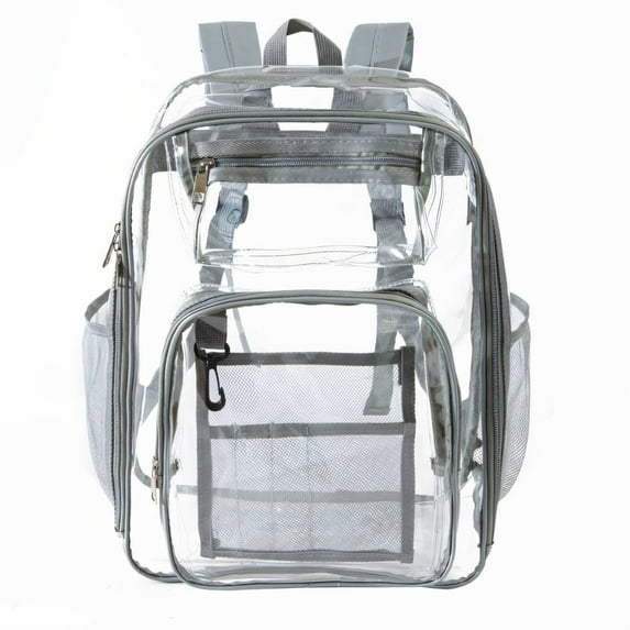 MISSMILE Backpack Spacious Main Compartment for Essentials Travel Backpack Clear Design for Quick Item Identification Clear Bag Style3