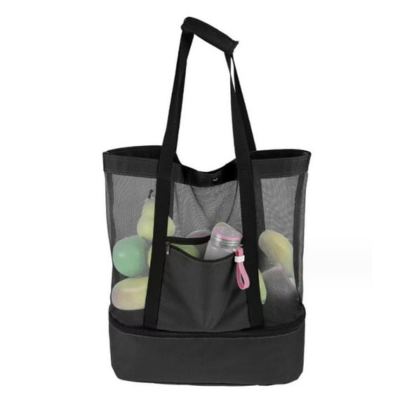 MISSMILE Beach Bag for Camping,Mesh Large Tote Bag with Net Design,Versatile Tote Bags for Picnic Use