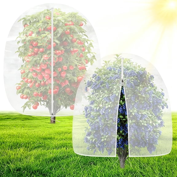 MISSMILE Bird Netting for Garden,4 X 4 Ft Blueberry Bush Netting Cover with Zipper,Garden Netting for Gardening,Drawstring Reusable Mesh Plant Protector for Shrubs Bush Fruit Tree Potted