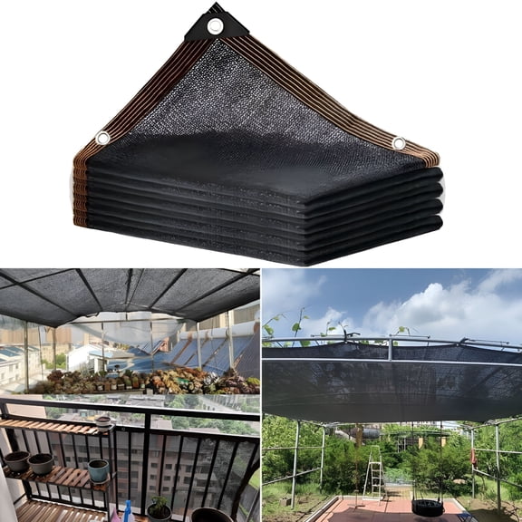 MISSMILE Black Shade Cloth 50-65% Sunblock Net for Garden Patio,Shade Sails for Plants Greenhouse Outdoor,Breathable UV Protection Fabric for Plant Coverage