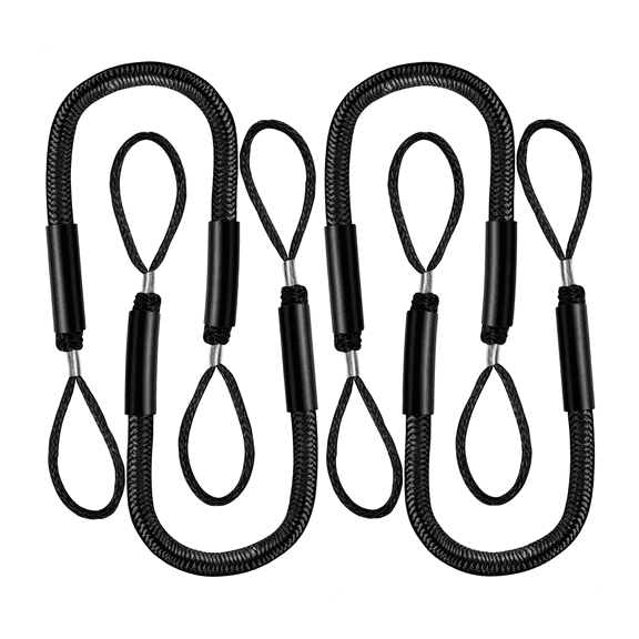 MISSMILE Bungee Dock Line for Boats 4Ft Stretchable Boat Dock Lines with Built-In Bungee Cord Foam Floats Quick Dock Rope for Jet Ski Pontoon Kayak Elastic Boat Docking Line Boating Gifts for Men