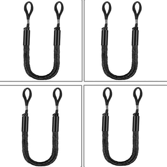MISSMILE Bungee Dock Lines for Boat, 4 Feet Mooring Ropes, Shock Absorbing Docking Lines, Boating Accessories, for Pwc, Pontoon, Kayak, Dinghy, Small Boats, Boating Gift