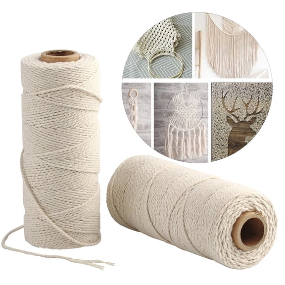 MISSMILE Butcher'S Cotton Twine (Cooking Craft String), 200M 2Mm Cotton String for Cooking and Crafts, Butcher Twine for Roasting and Gift Wrapping