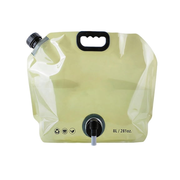 MISSMILE Camping Water Container 2 Gallon Collapsible Water Jug with Spout-Reusable Plastic Flasks,Foldable Empty Gallon Jug for Water Storage,Water Bag for Outdoor Hiking Emergency Prep(1 Pack)