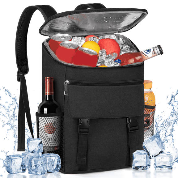 MISSMILE Cooler Backpack,50 Cans Large Capacity Camping Cooler Bag,Insulated Leakproof Waterproof Backpack W/ 2 Insulated Thermal Pockets,Travel Camping Beach Backpack,Cooler Ice Chest