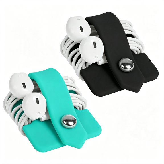 MISSMILE Cord Organizer Earbuds Holder Earphone Wrap Earphones Organizer Headset Headphone Earphone Wrap Winder Cord Manager Cable Winder Set of 2 Cord Holders