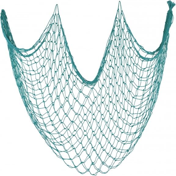 MISSMILE Decorative Fishing Net 80X40 Inch,Large Caramel Picture Fish Net,Wall Photo Hanging Fishnet for Nautical Mermaid Pirate Ocean Themed Hawaii Beach Under the Sea Party Decorations (1 Pack)