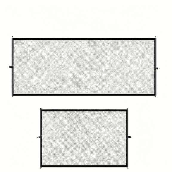 MISSMILE Dog Gate for Stairs Pet Gates for the House: Dogs Screen Mesh Gate for Doorways Stairways Indoor Safety Dog Gate for Stairs 29 Inches Tall,38 Inch Wide .6 Hooks !