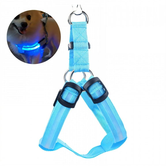 MISSMILE Dog Harness,Light-Up Glow Puppy Harness,Adjustable Harness for Small Size Dogs
