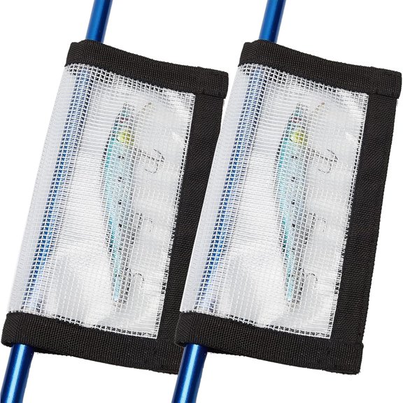 MISSMILE Fishing Lure Wraps 2 Pack Durable Clear Pvc Lure Wrap for Fishing Rod Saltwater Hook Covers Fabric Lure Protector