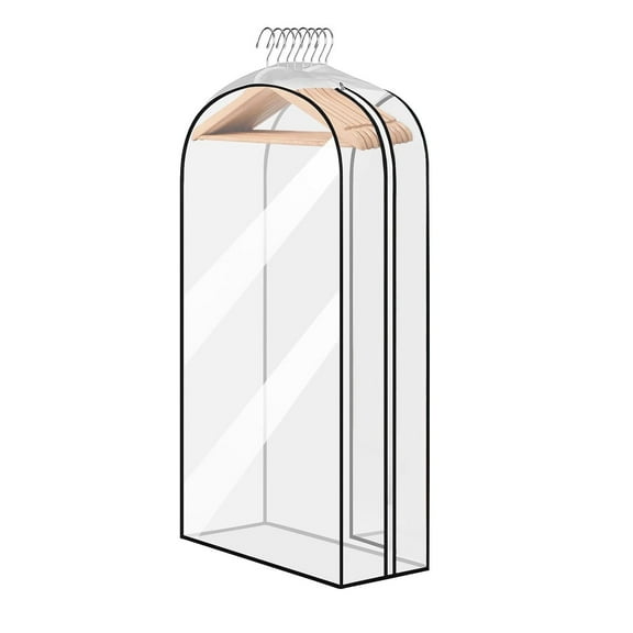MISSMILE Garment Bags for Hanging Clothes,Dust Protection Garment Bag,With Cover Garment Bags,White-2