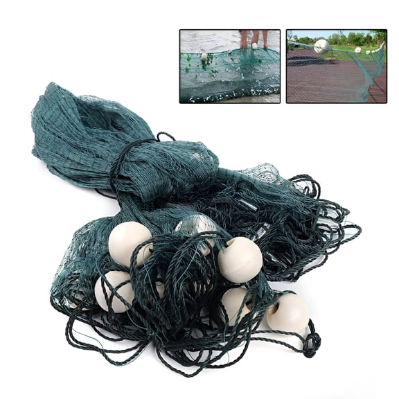 MISSMILE Hand Made Beach Seine/Drag Nets Nylon Beach Seine 2Cm/0.8" Fishing Cast Monofilament Nets (2X10M/6.5X33Ft)