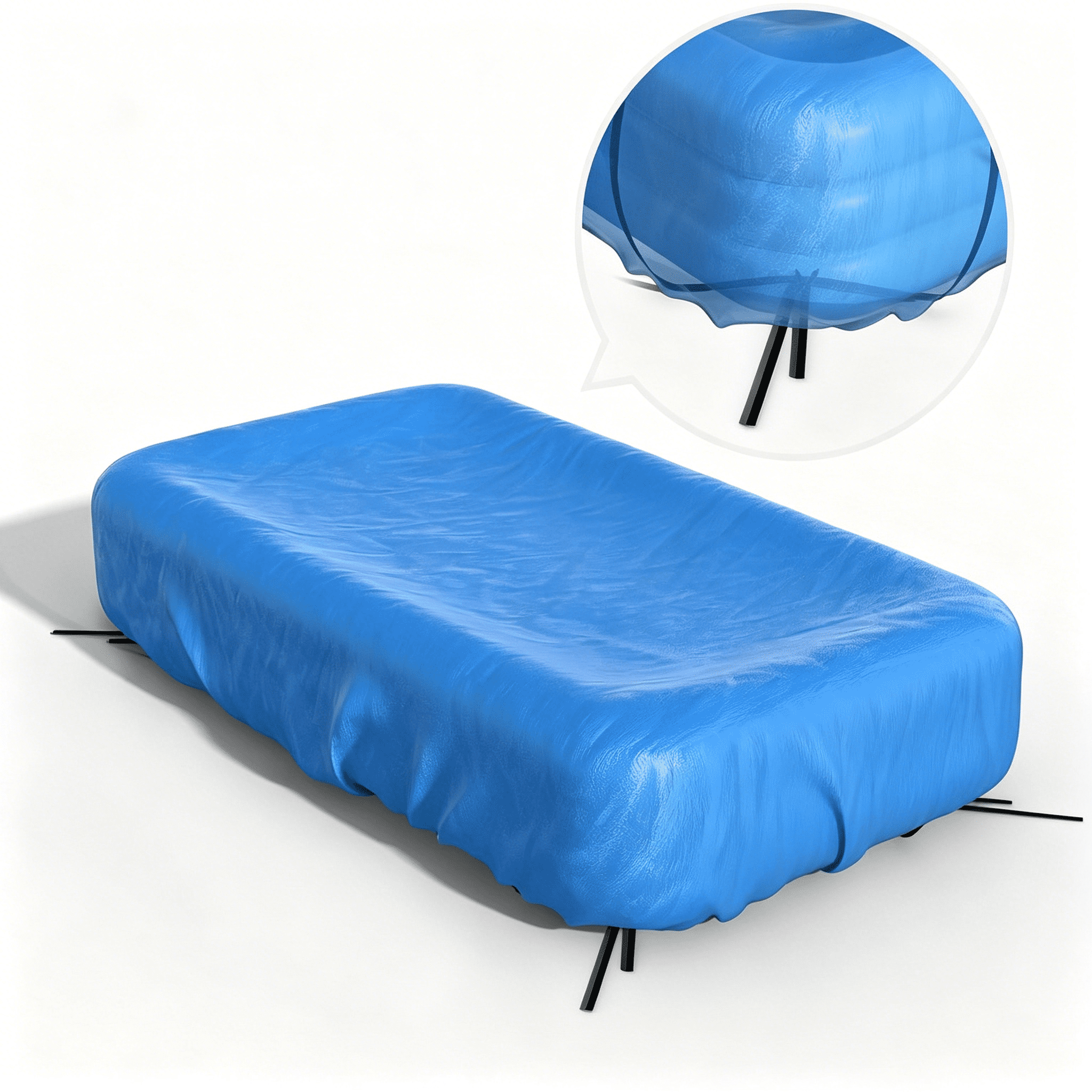 Simple Rectangle Pools MISSMILE Inflatable Pool Cover Rectangle for 120