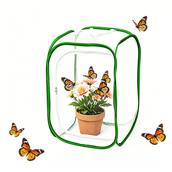 MISSMILE Insect and Butterfly Habitat Cage Terrarium Pop-Up 23.6 Inches Tall
