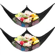LIYUCWILL MISSMILE Jumbo Toy Hammock Stuffed Animals and Toy Storage Hammock Net,Black,（70*47*47)Inch