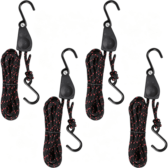 MISSMILE Kayak Rope Tie Down Ratchet Straps Bow and Stern Ratcheting Tie Downs Rope Hanger Kayak and Canoe Accessories Ratchet Straps Kayak Straps