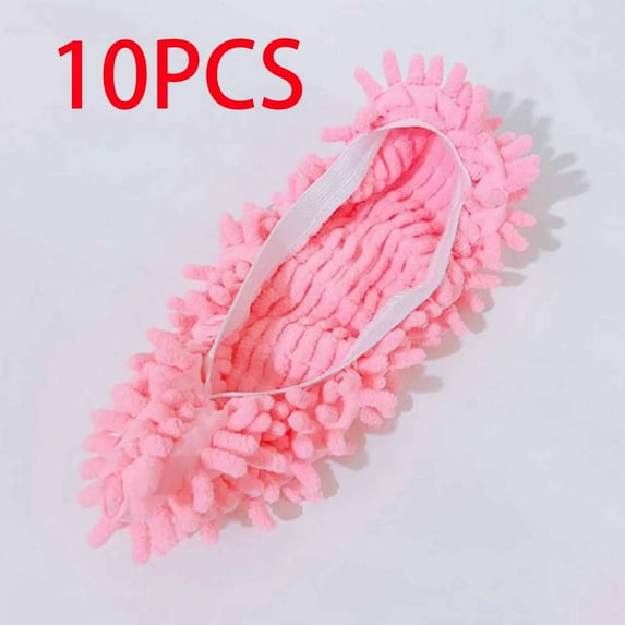 MISSMILE Mop Slippers,Plush Microfiber Cleaning Socks,Versatile Shoe Covers
