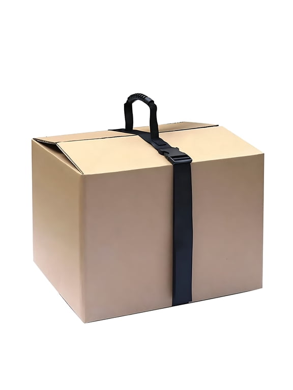 Nylon Carrying Strap with Handle, Adjustable Lifting Belt for Heavy Boxes, Groceries, Luggage, and Moving, Portable Hand Truck Replacement