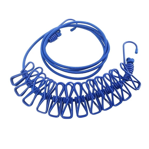 MISSMILE Outdoor Clothesline Portable Travel Clothesline with 12 Clothespins - Space-Saving,Weather-Resistant for Indoor & Outdoor Use,for Campers,Travelers & Hikers