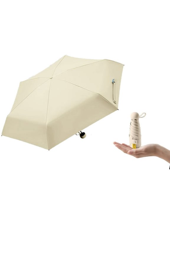 Portable Mini Folding Umbrella 6 Rib Uv Rain Protection Travel Umbrella Compact Mini