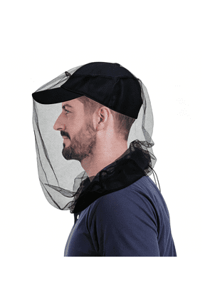 Premium Mosquito Head Net for Insect 2 Pack, Ultra Clear View, Extra Fine Holes, Chemical-Free Fly & Bug Protection for Camping, Hiking, Fishing, Safari, Fit All Hats for Men & Women